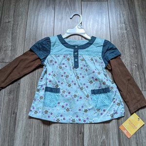 [KIDS 2/$30] NWT Baby Girl (24M) - SONOMA Long Sleeve Woven Fooler